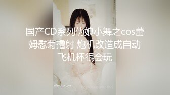 国产CD系列伪娘小舞之cos蕾姆慰菊撸射 炮机改造成自动飞机杯很会玩