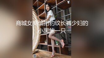 商城女厕偷拍豹纹长裤少妇的小黑鲍一只