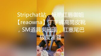 Stripchat站，妖艳红唇御姐【reaowna】丁字裤高筒皮靴，SM道具夹骚逼，肛塞尾巴极度淫骚