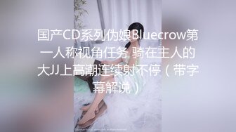 国产CD系列伪娘Bluecrow第一人称视角任务 骑在主人的大JJ上高潮连续射不停（带字幕解说）