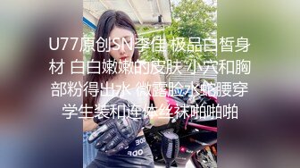 U77原创SN李佳 极品白皙身材 白白嫩嫩的皮肤 小穴和胸部粉得出水 微露脸水蛇腰穿学生装和连体丝袜啪啪啪